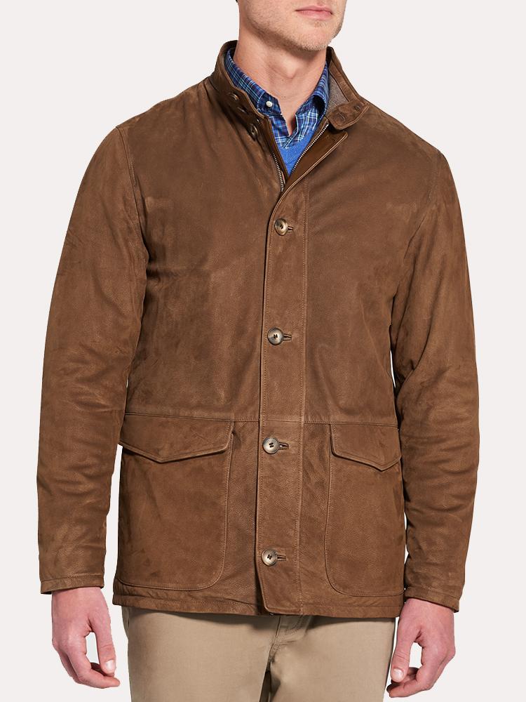 Peter Millar Men's Glenwood Leather Jacket - Saint Bernard