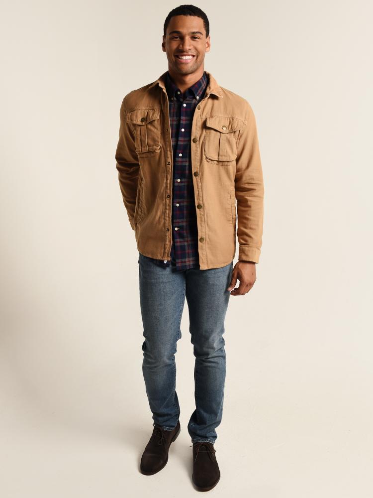 barbour deck overshirt seaweed