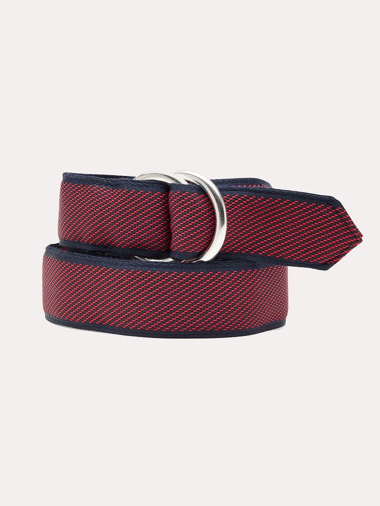 Peter Millar Jubilee Stripe O Ring Belt - Saint Bernard