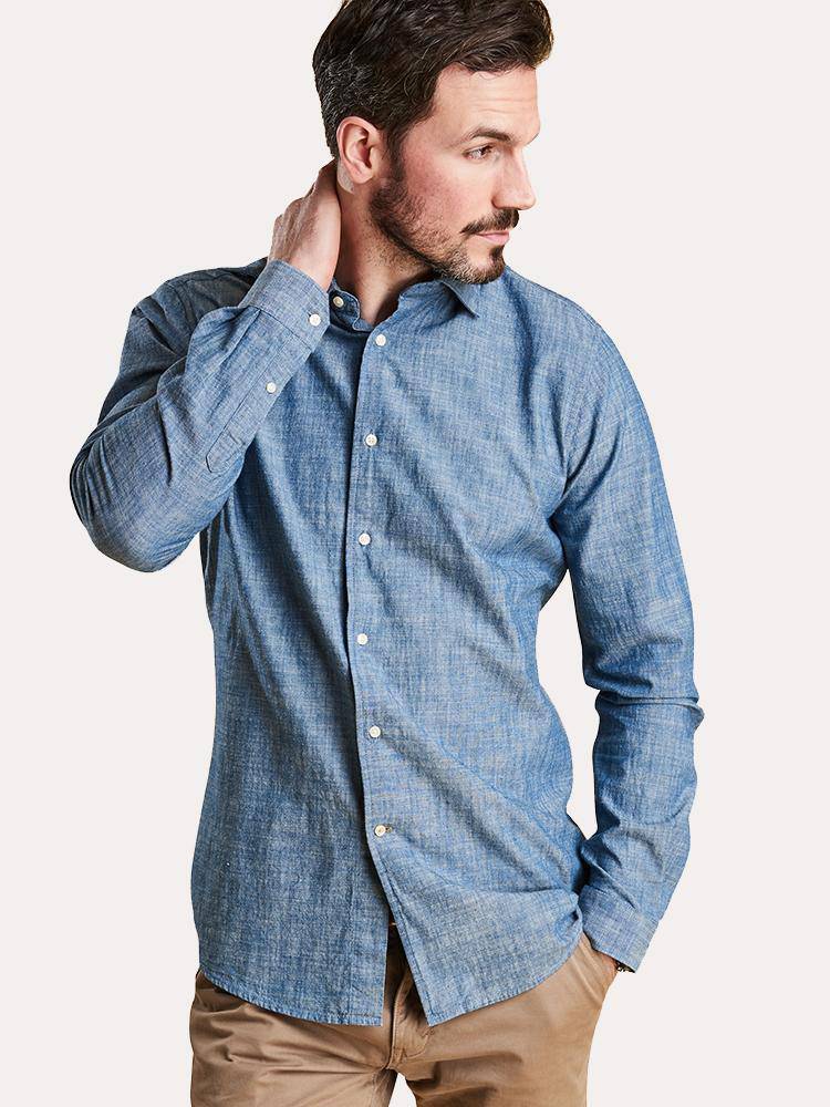 barbour denim shirt