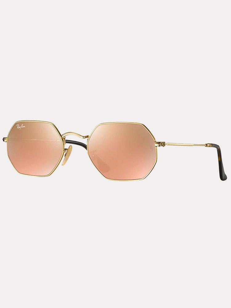 ray ban octagonal flat lenses