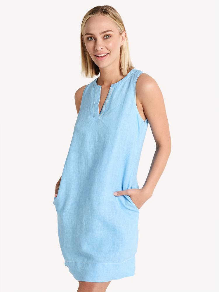 sea glass linen shift dress