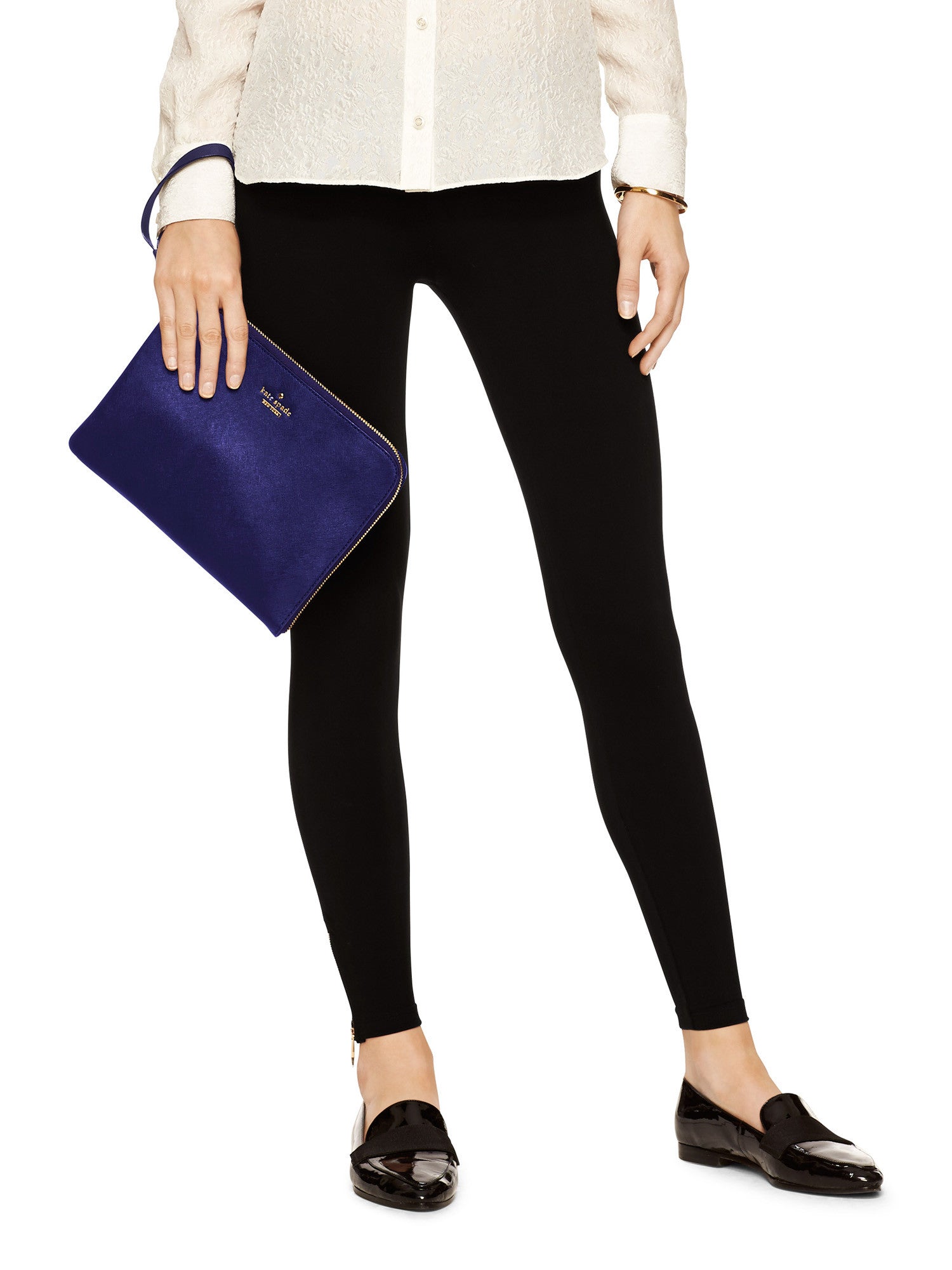 kate spade navy clutch