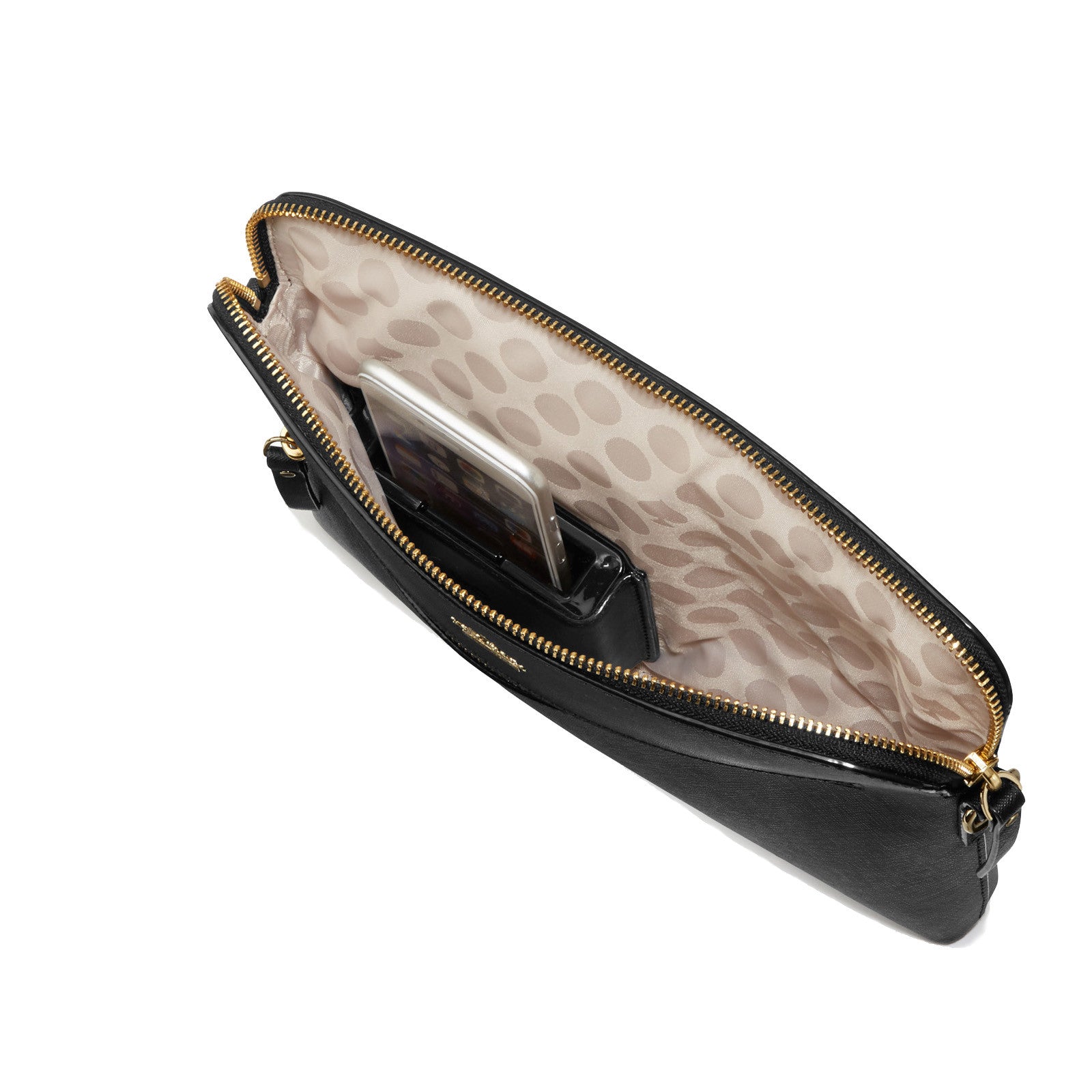 Zana Black Crossbody Handbag with Phone Charger | Everpurse