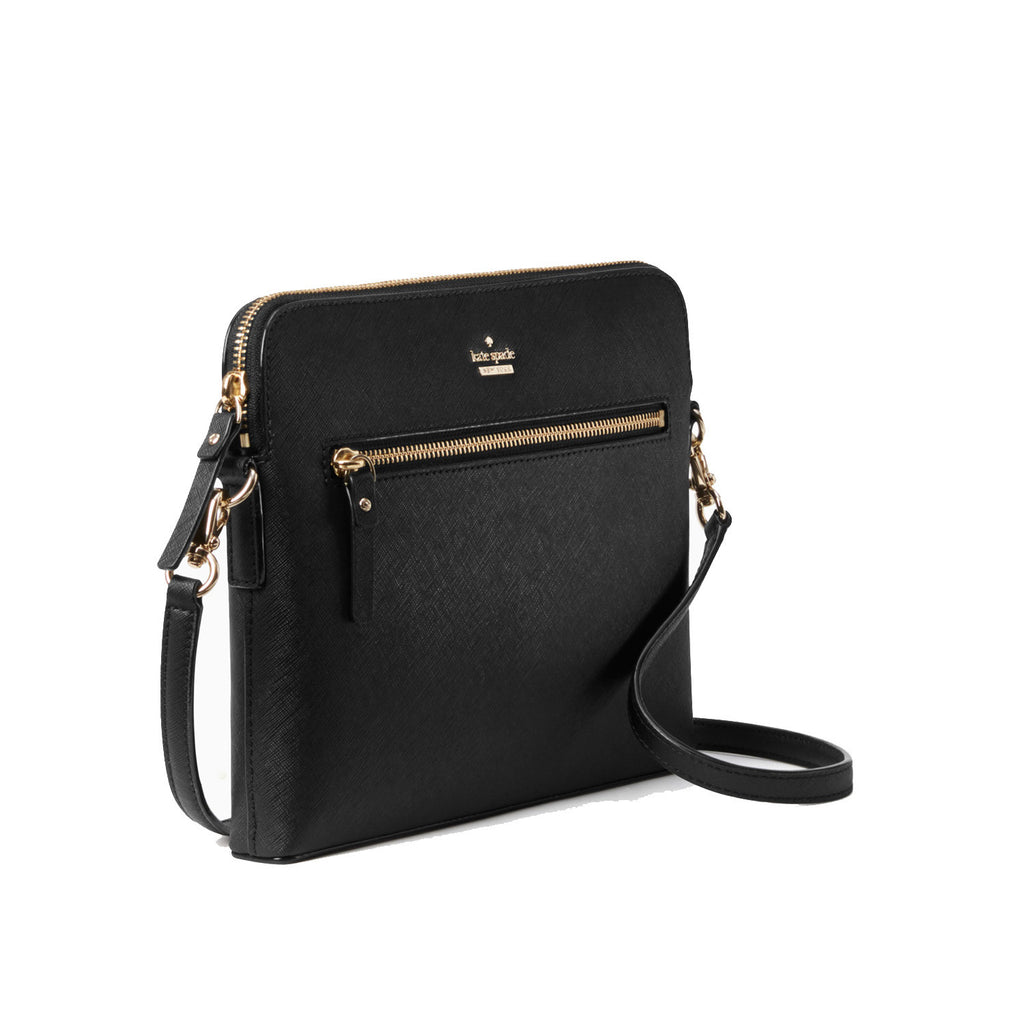 Zana Black Crossbody Handbag with Phone Charger | Everpurse