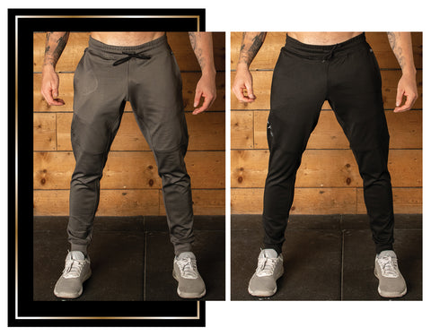 Quazar performance training pant available in black and grey