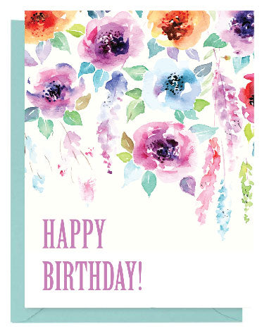 Watercolor Happy Birthday Card Set – Paper On Pine