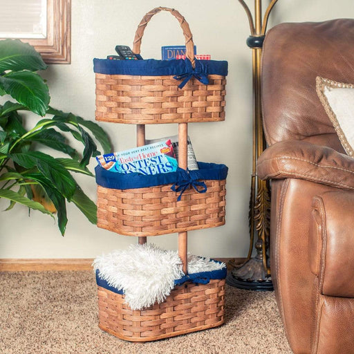 Rectangle Wicker Baskets With Handle Roll Paper Storage - Temu