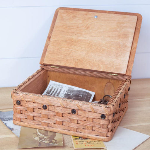 Small Organizer Basket  Amish Woven Wicker Decorative Storage — Amish  Baskets