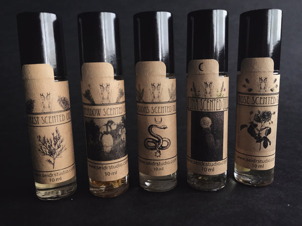 Shop Portland Local Altar PDX Portland Fashion Goth Dark Boho Chic Fragrances Oil Blends Rose Forest Meadow Visions Luna Seidr Studio