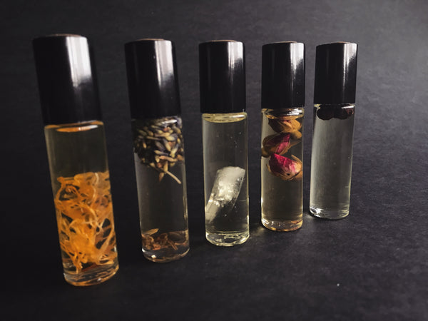 Shop Portland Local Altar PDX Gothic Dark Boho Meadow Rose Forest Visions Luna Oil Blends Essential Fragrances Perfumes Seidr Studio 