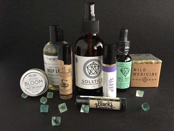 Portland Local Altar PDX Spring Giveaway: Lip Balm, Scented Oils, Body Spray, Fluorite Crystals, Healing Oils, Handmade Soap, Lipstick and Potions