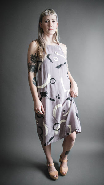 Shop Local Portland Altar PDX A Line Dress Make It Good Apparel Lavender Cupro 