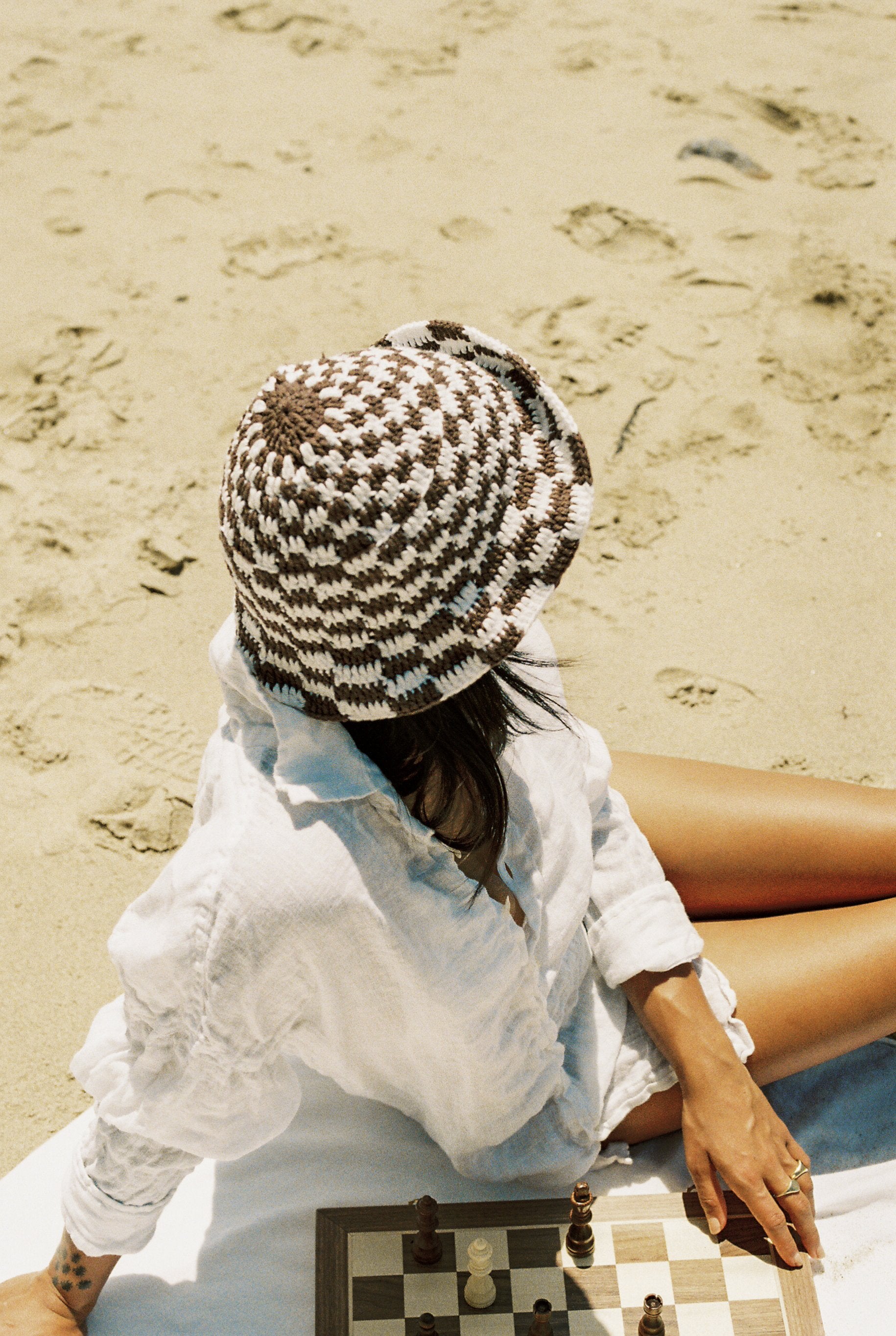 Emilia Bucket Hat | Brown Checker