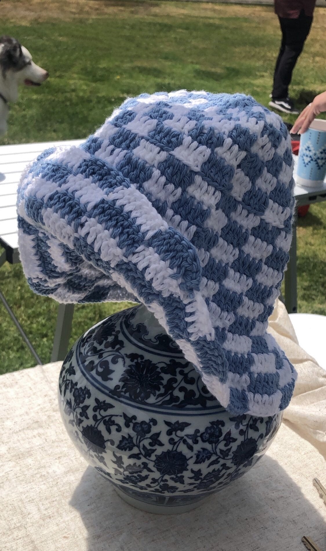 Emilia Bucket Hat | Periwinkle Checker