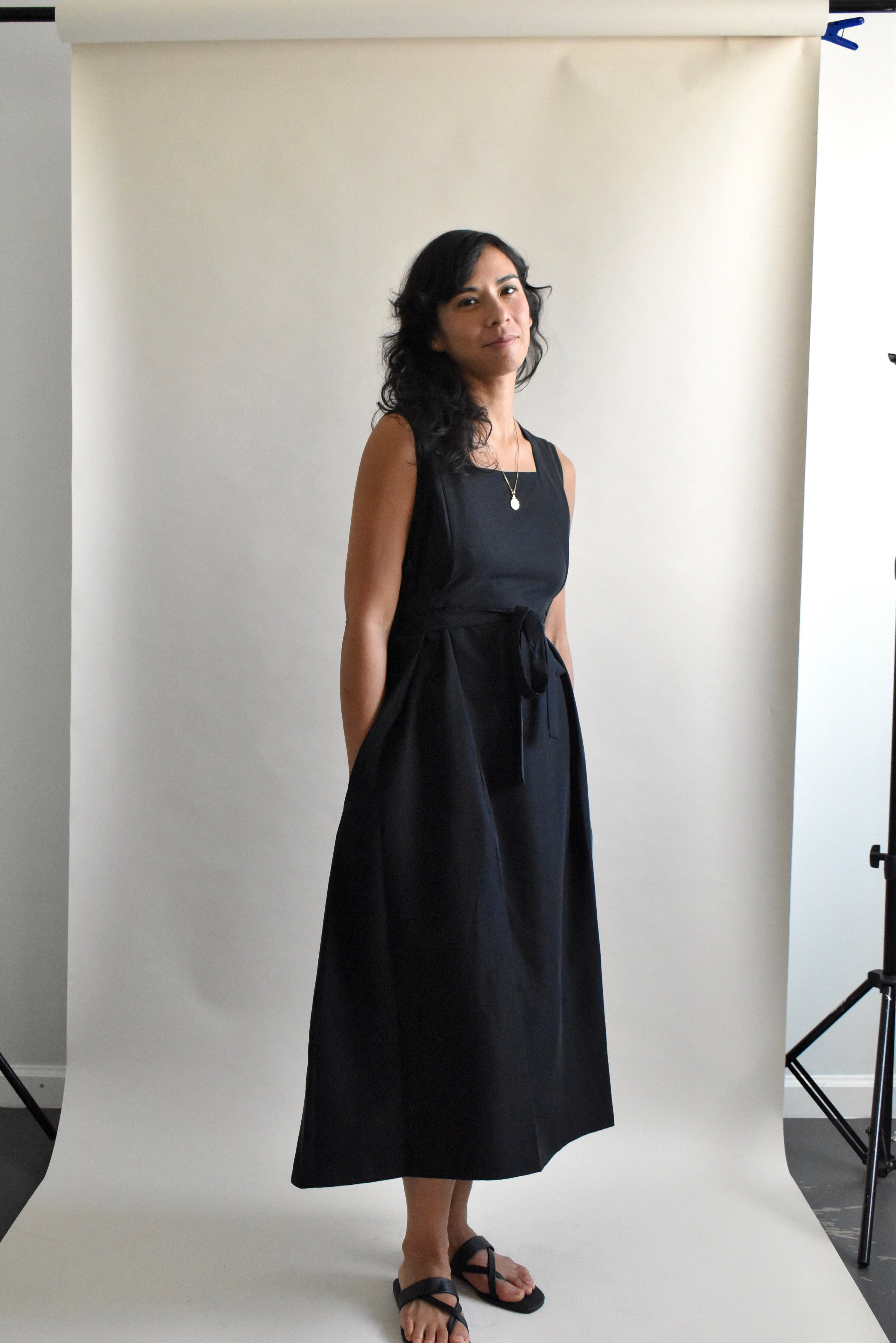 PRESALE!! Latoya Dress in Black Cupro - Sleeveless