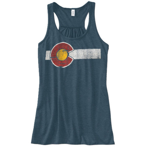 Women's Colorado Flag Flowy Racerback Tank Top