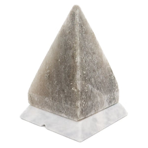 Pyramid Salt Lamp Gray - 5 Star Salt Caves - Salt Lamp Pyramid