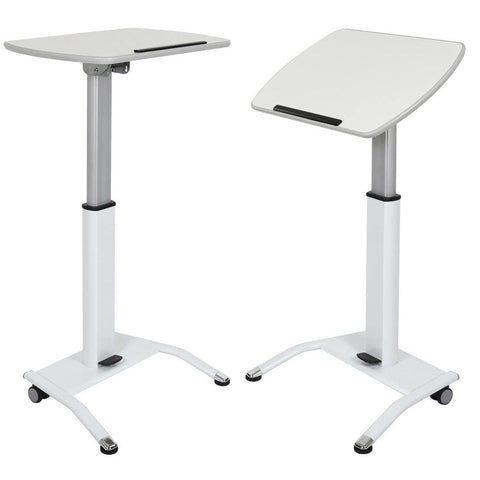 Pneumatic Height Adjustable Lectern And Tilting Table Top Stand