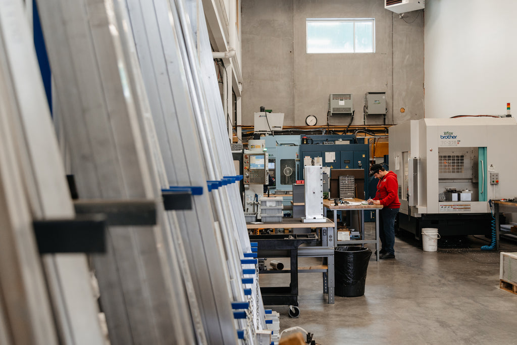 North Shore Billet mountain bike parts machine shop in Whistler, B.C.