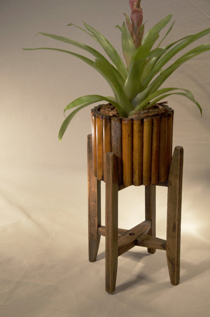 Round Bamboo Planter with Stand – Influent Home