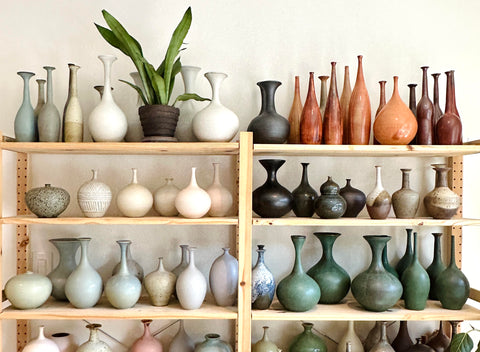Dana Chieco Wheel Thrown Ceramic Vases Los Angeles