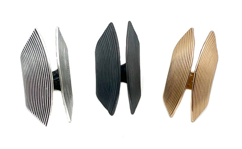 Elina Peduzzi Haniah Rings in Sterling Silver, Oxidized Silver and Bronze