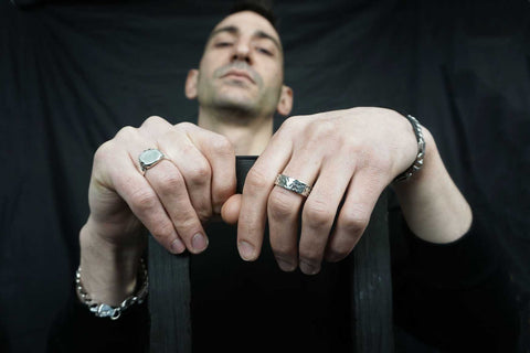 Men Jewelry Stacking Rings Metal Atelier Modern Punk Rock Jewelry at Poet and/the Bench Jewelry in Mill Valley