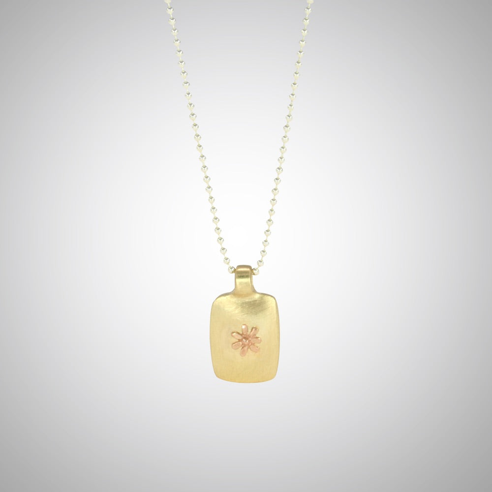 Louis Vuitton Champs Elysées Dog Tag Pendant Necklace - Brass