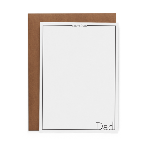 A note from Dad - stationery for dad