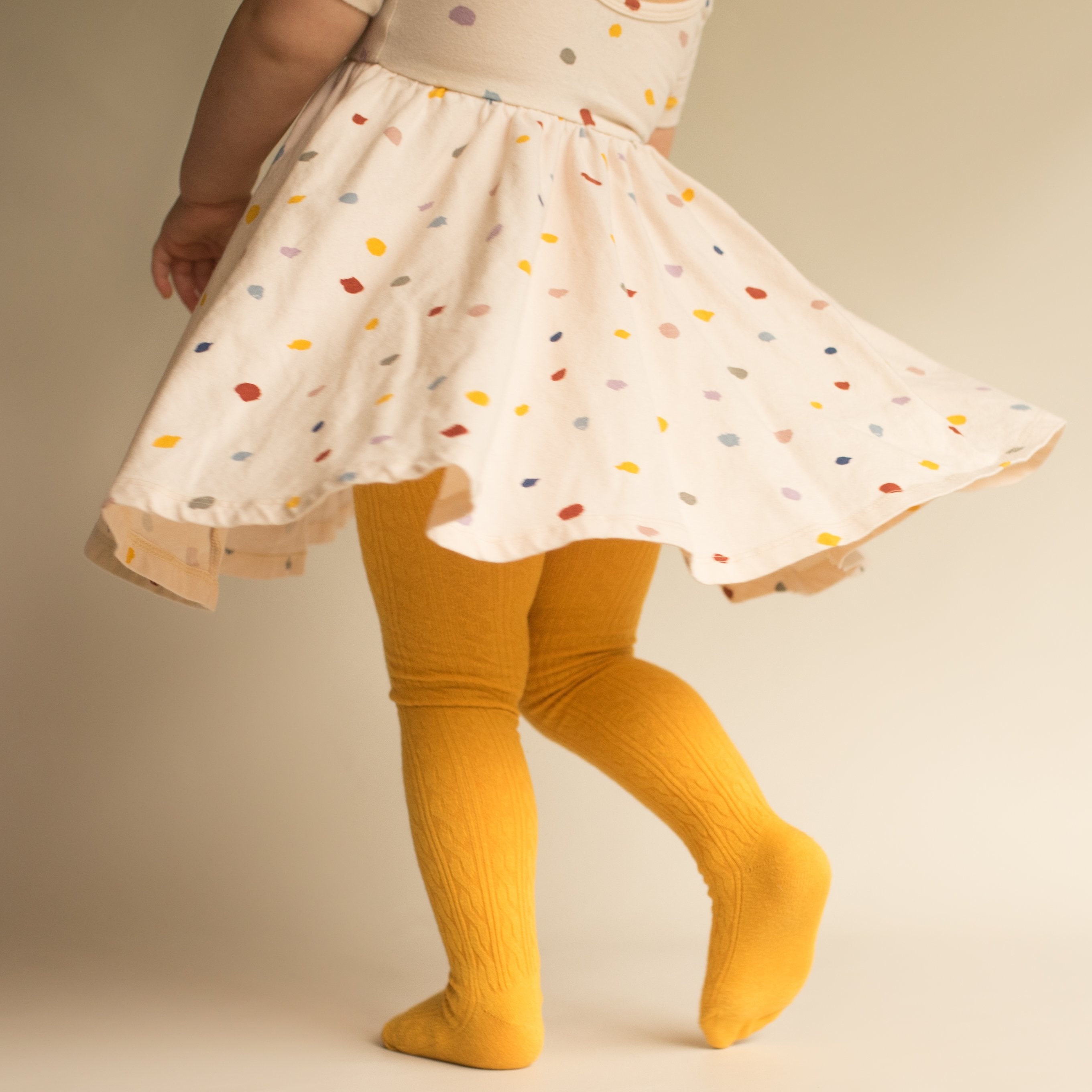 mustard baby leggings