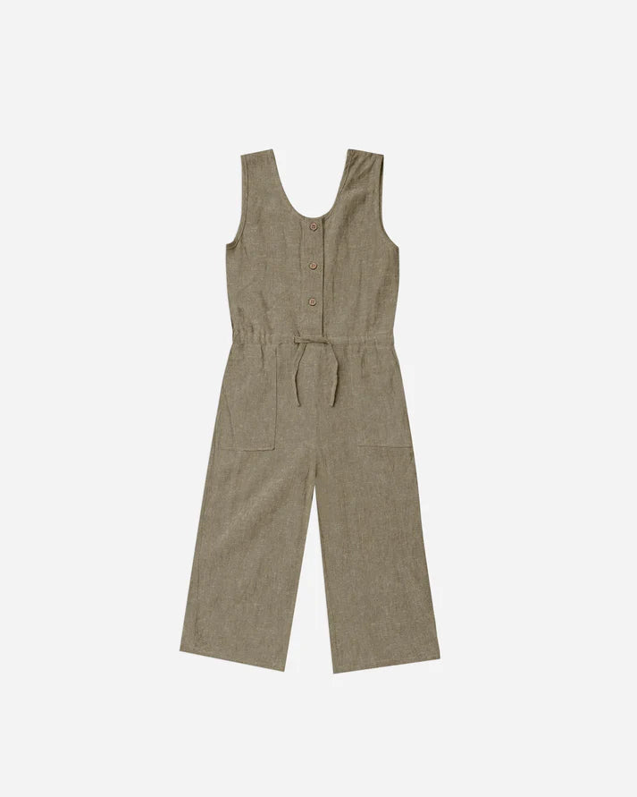 Rylee + Cru Iris Jumpsuit in Sand Check