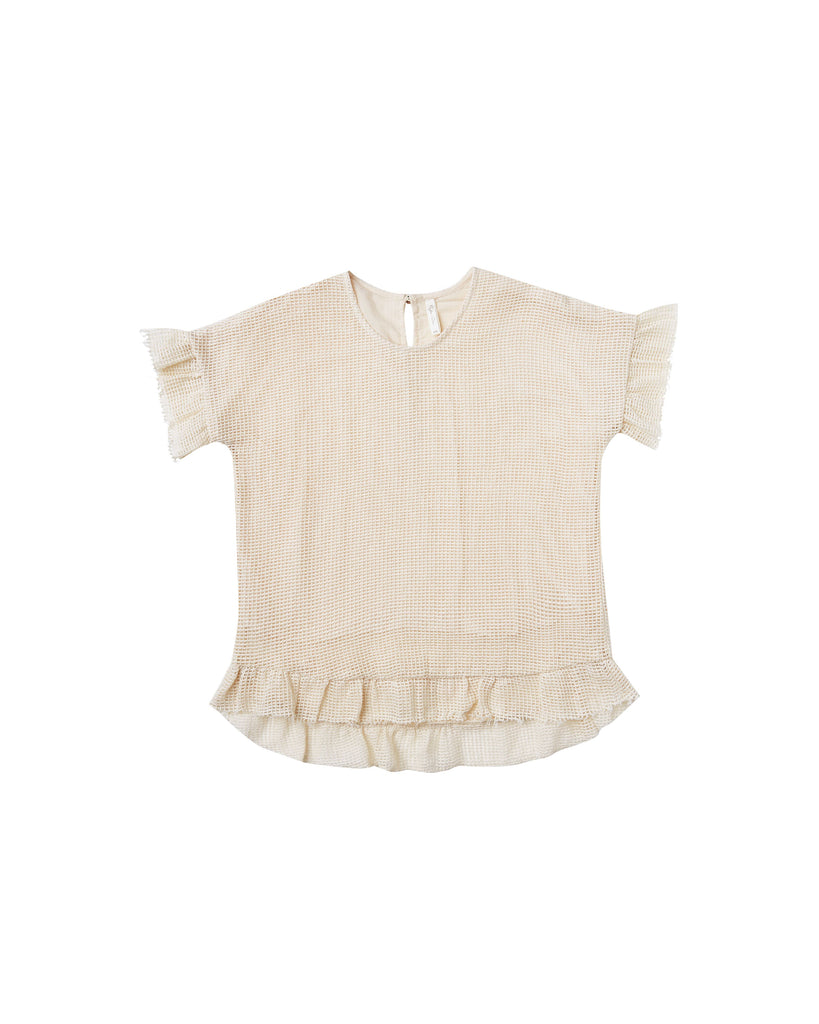 Cardiff Ruffle Short in Shell by Rylee + Cru – Pi Baby Boutique