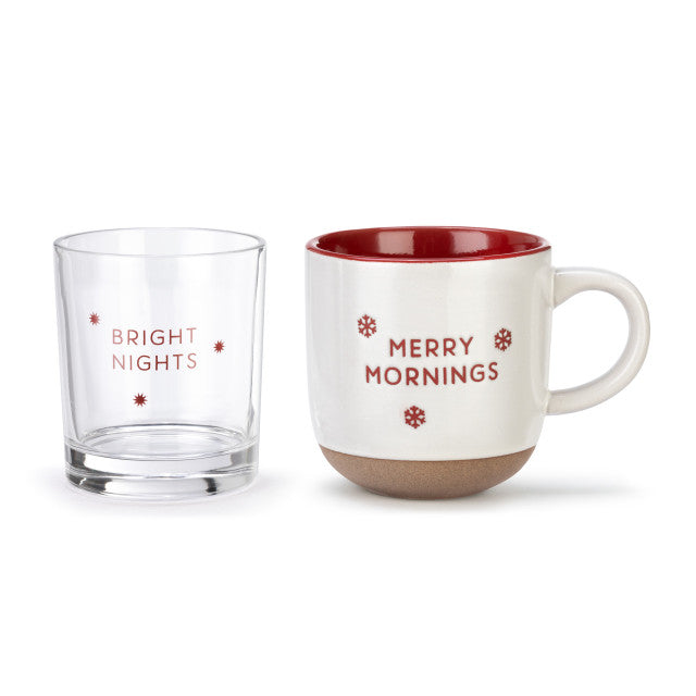 Be Rooted Early Mornings & Late Nights Coffee Mug & Wine Glass Set
