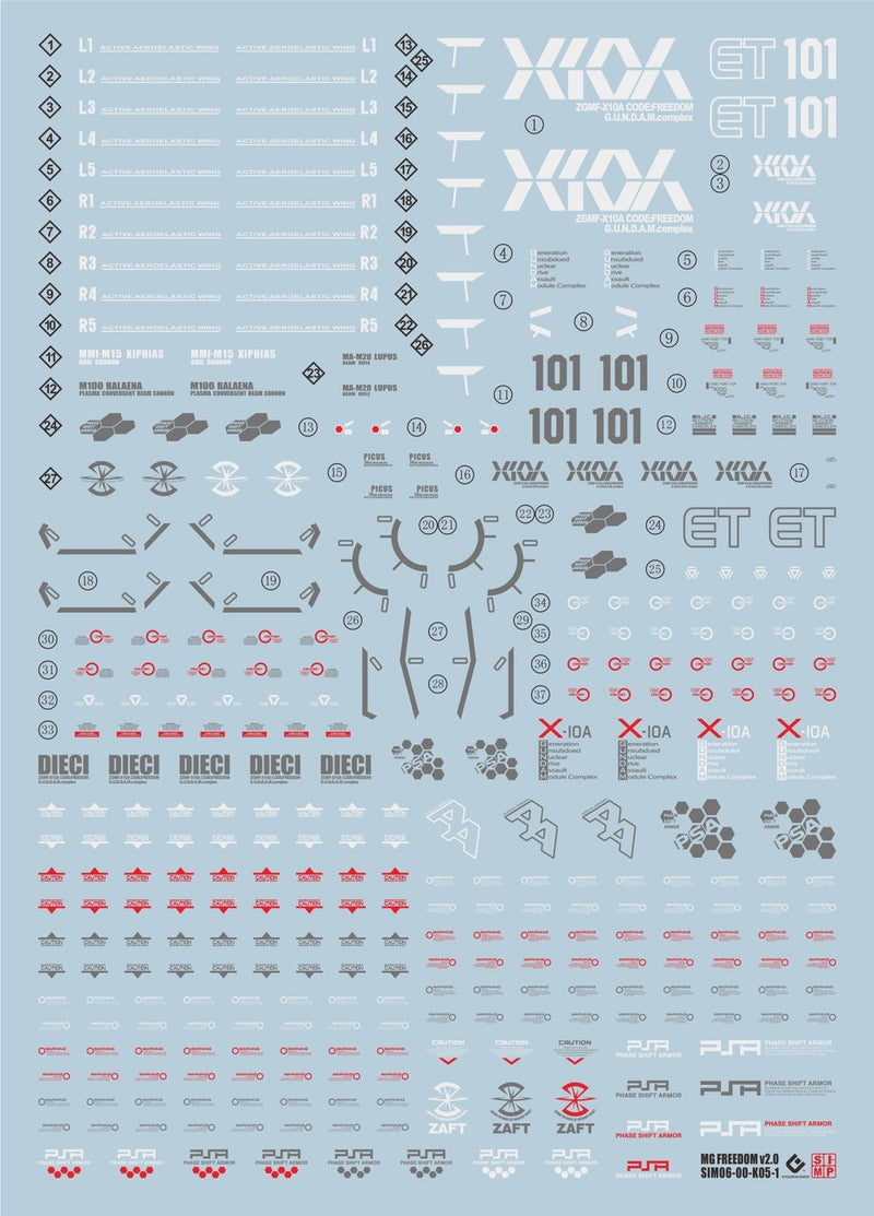 SIMPro Water Decals: F14 MG Freedom 2.0