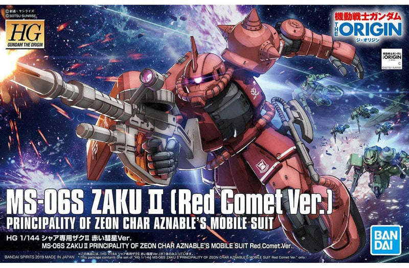 Bandai: MS06S Zaku II Red Comet Version HG 1/144 Gundam The Origin