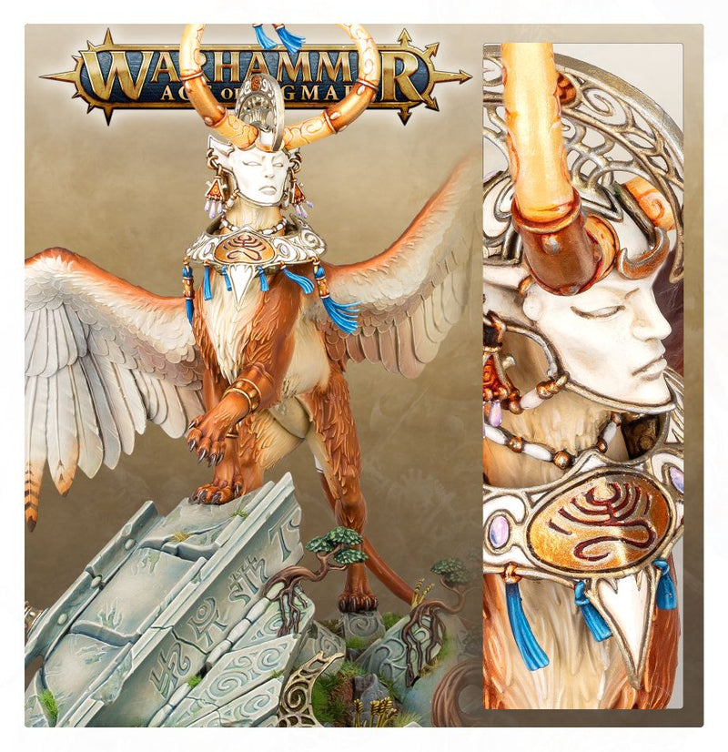 Warhammer Age of Sigmar: Lumineth Realm-lords Archmage Teclis and Celennar, Spirit of Hysh