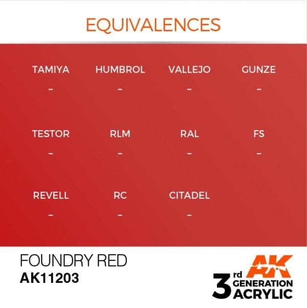 AK-Interactive - Foundry Red Metallic (17ml) 3rd Gen Acrylic