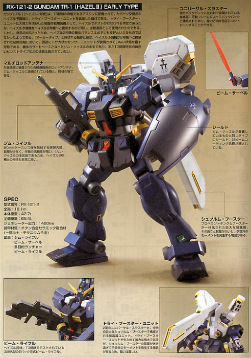 Bandai: Gundam Hazel II TR-1 HGUC 1/144 Gundam Advance of Zeta