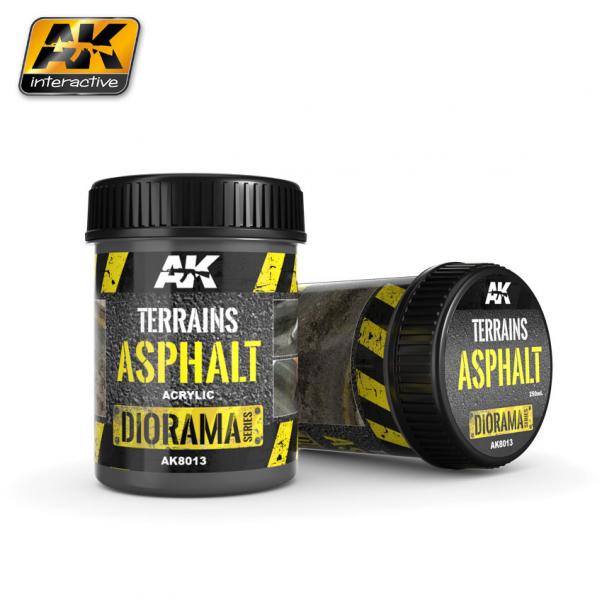 AK-Interactive: (Texture) TERRAINS ASPHALT - 250ml (Acrylic)