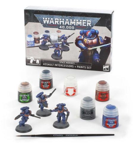 Warhammer 40K: Start Here Assault Intercessors + Paints Set