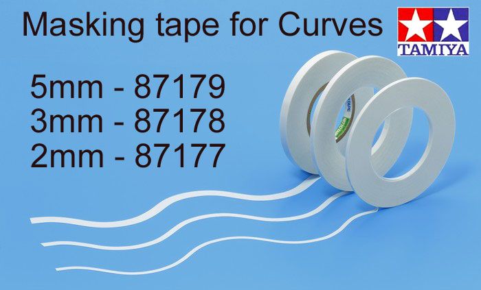 Tamiya: Masking Tape for Curves 2mm