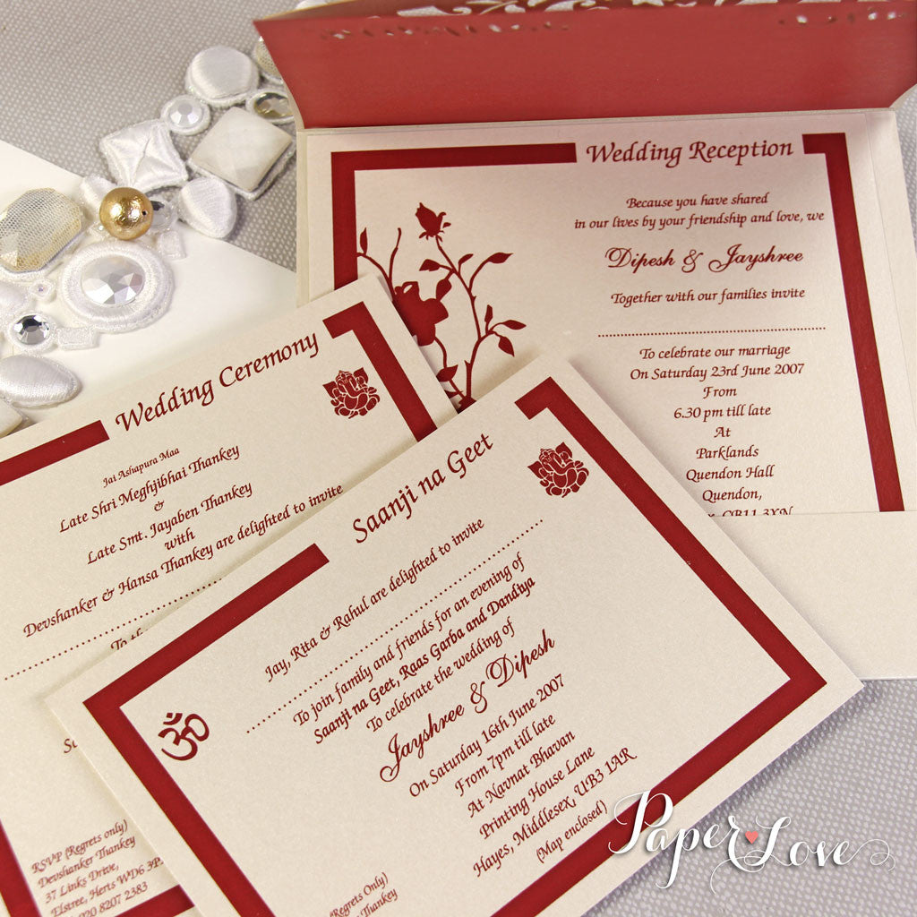 Asian indian wedding cards