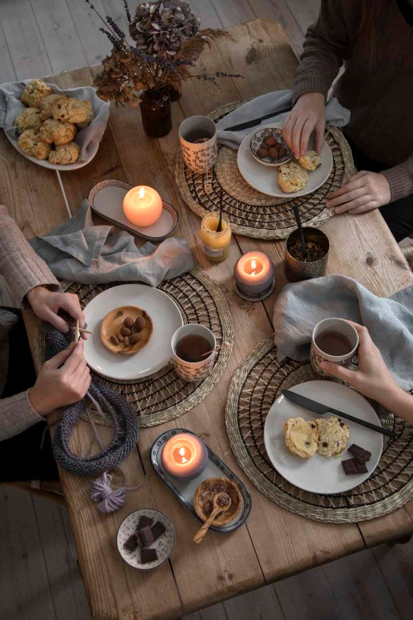 cosy tabletop scene with friends together
