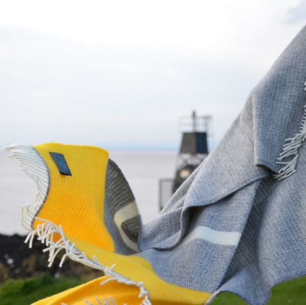 yellow blankets and throws to buy online at The British Blanket Company