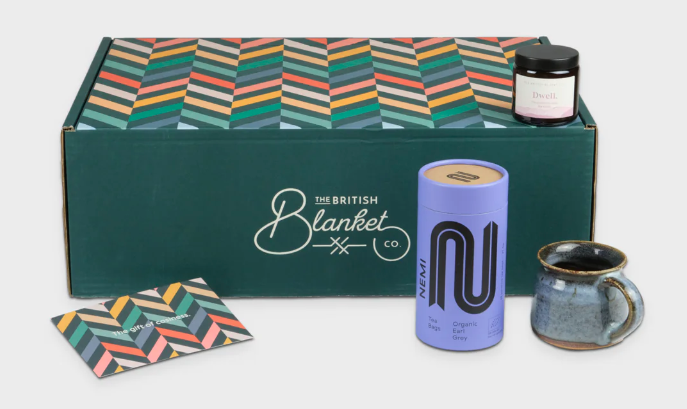 cosy gift box tea break The British Blanket Company