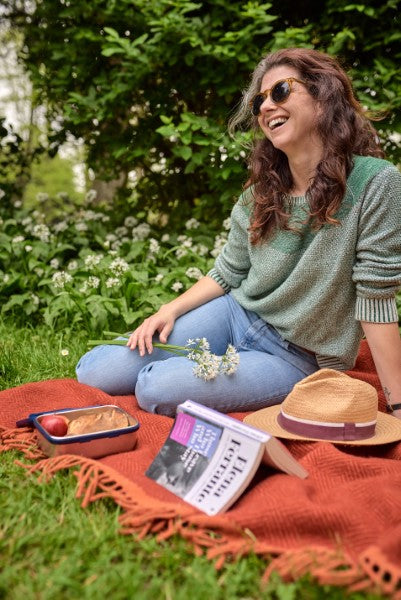 red picnic blanket from the british blanket company