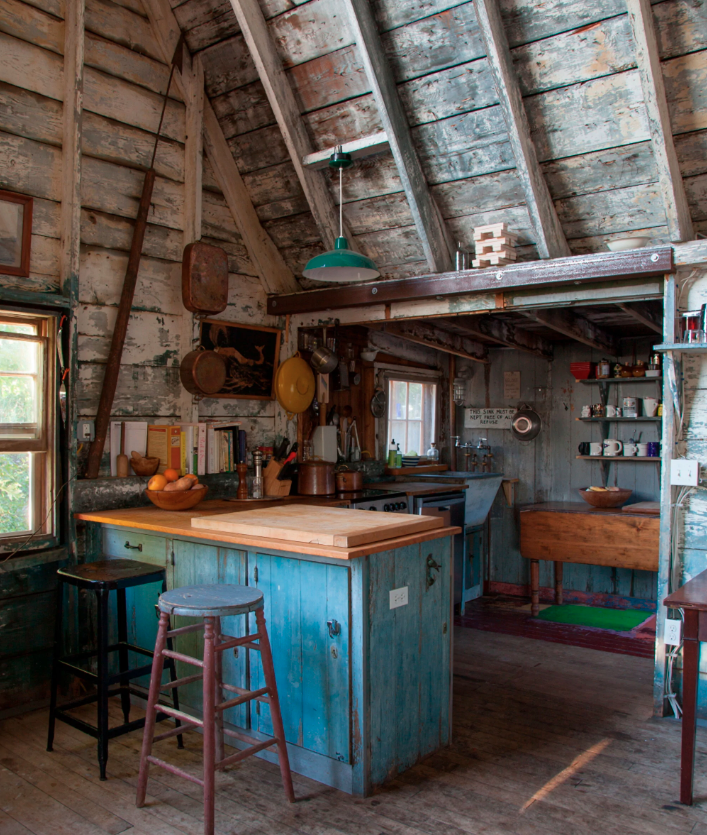 reclaimed wood cabin kitchen image world of interiors