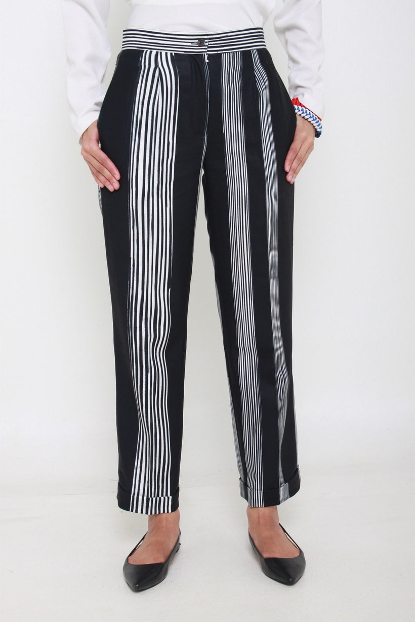 straight striped pants