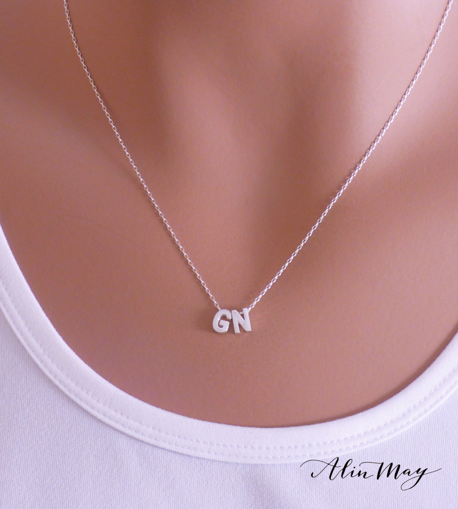 Two Initial Necklace Alinmay